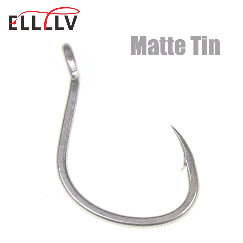 Fishing Hook Barbless - 10 pièces mat étain antirouille hameçons