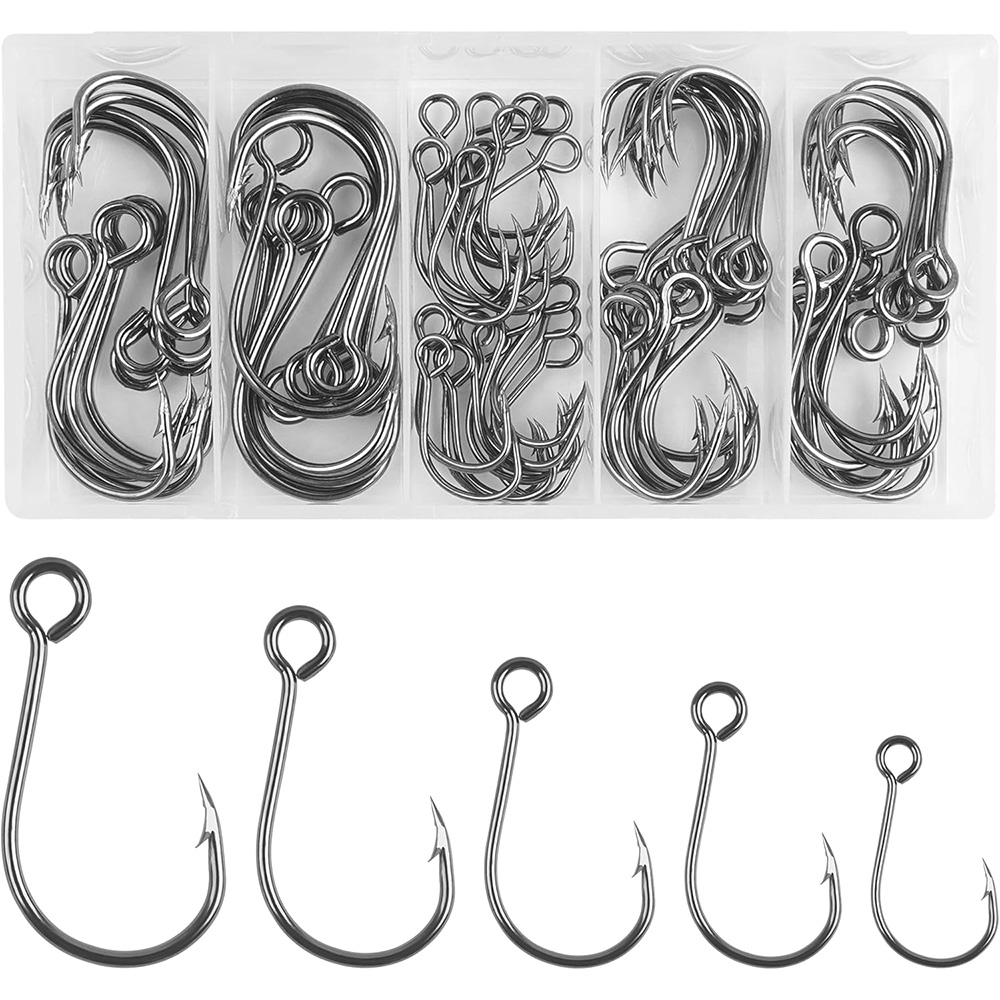 Fishing Hook Circle - 70 pièces crochets simples de pêche