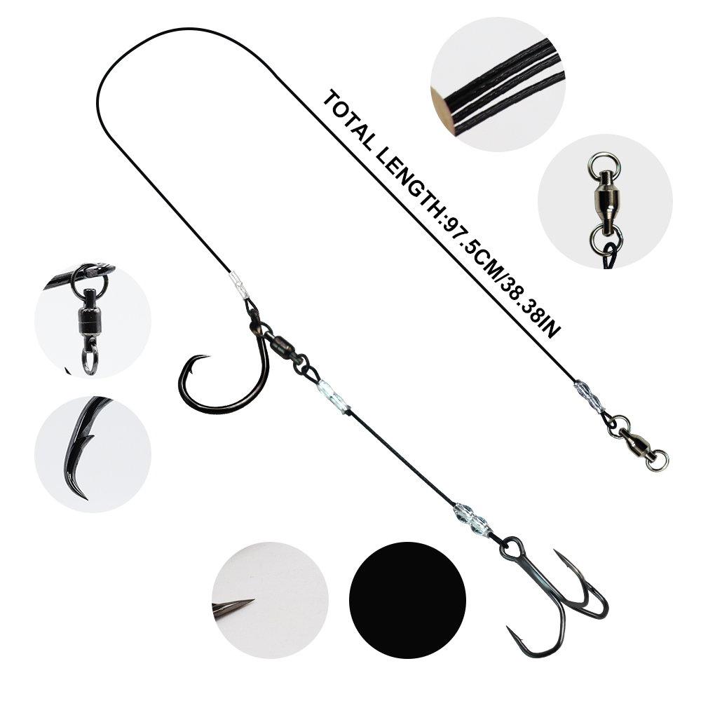 ZYZHE 1/3/5 pièces Stinger Rig - Fishing Hook Circle avis et prix