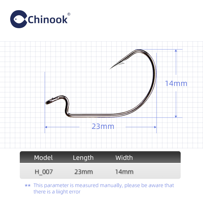 Chinook 20 pièces large ver Te - Fishing Hook Barbless avis et prix