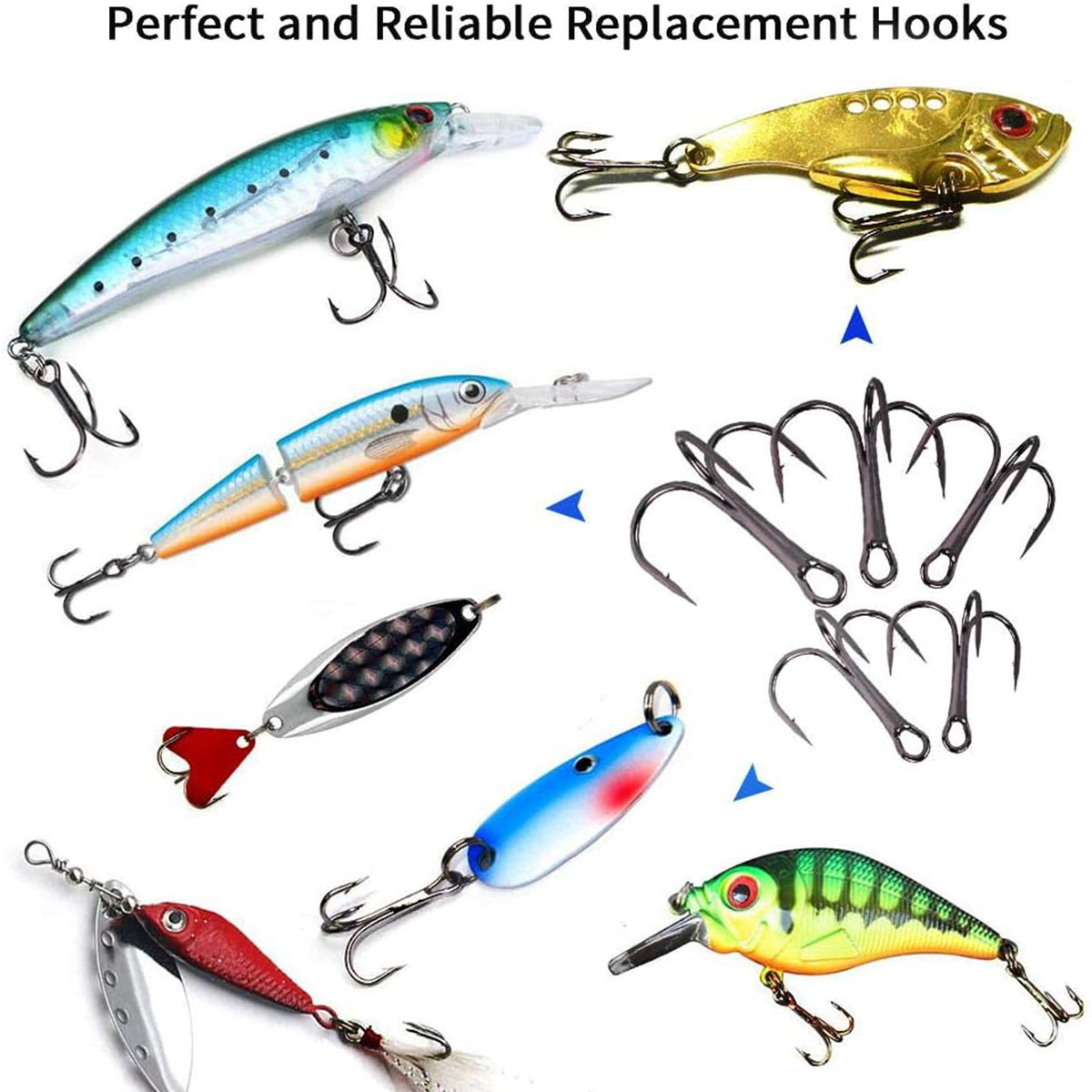 Kit d'hameçons triples de pêch - Fishing Hook Circle avis et prix